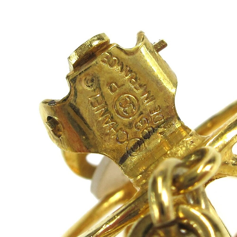 Chanel Birdcage Dangle Earrings Clip-On Gold 93P 64503 - Picture 6 of 8